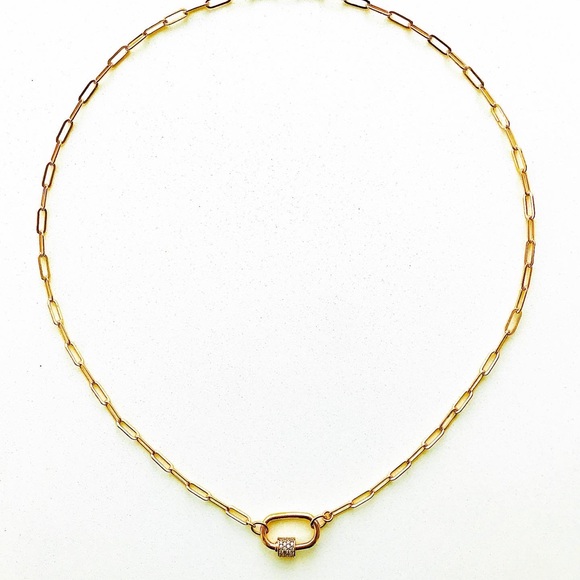 CALISTA Paperclip Choker + Oval Carabiner Clasp - Picture 2 of 3